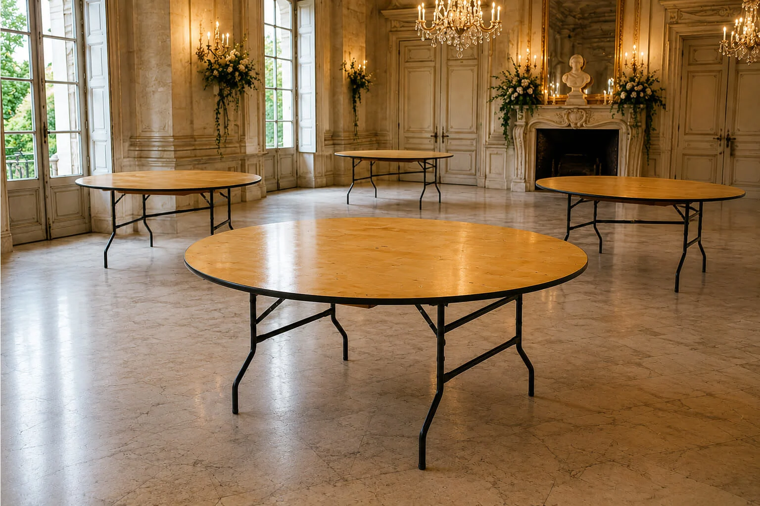 fmr prestations table pliante ronde bois