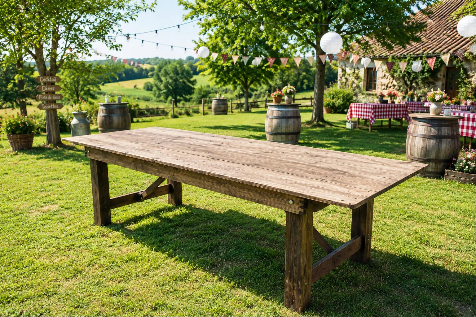 fmr prestations table rustique bois